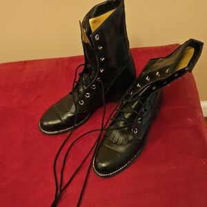 Stylish Black Leather Men's Boots